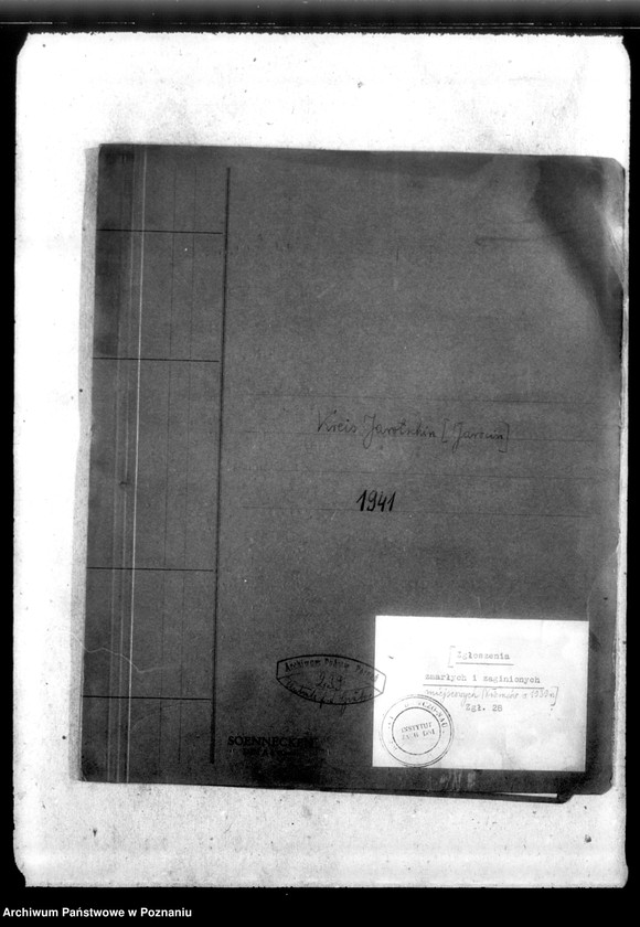 Obraz 4 z jednostki "Kreis Jarotschin (Jarocin). Zgłoszenia zmarłych i zaginionych miejscowych Niemców w 1939 roku"