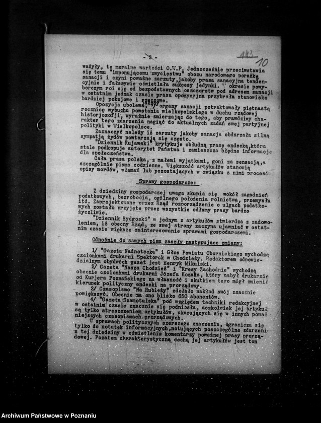 Obraz 14 z jednostki "Sprawozdanie prasowe za czas od września do grudnia 1933 r."