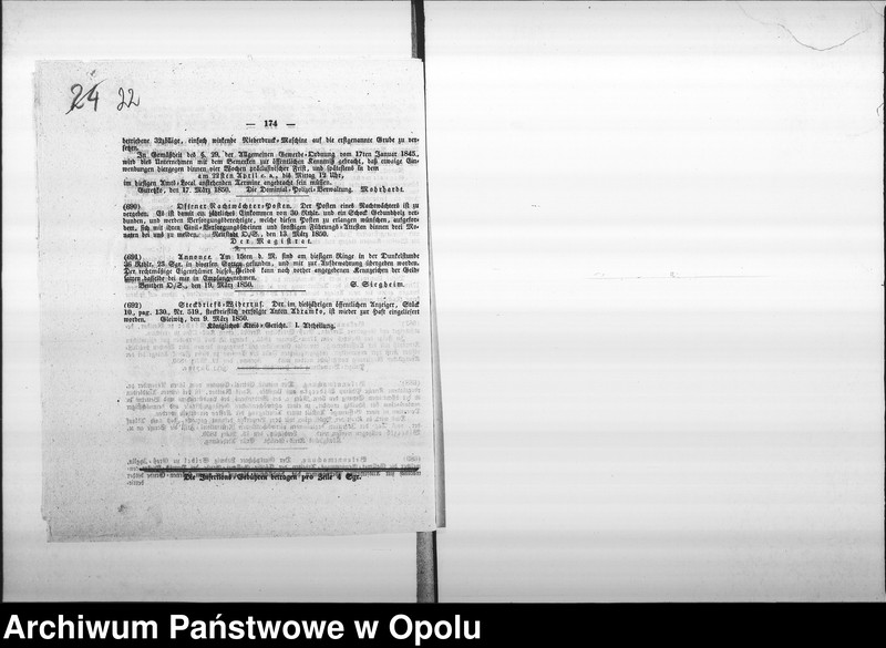 Obraz 17 z jednostki "Acta des Magistrats zu Oppeln betreffend die Prüfung der Anlage eines neuen massiven Töpfernhauses in der Besitzung No 3 b am Karlsplatze de anno 1850"