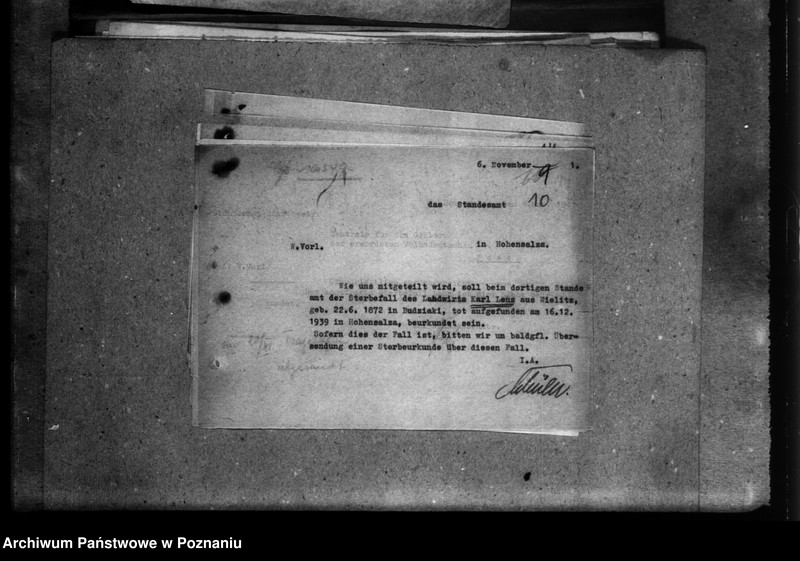 Obraz 14 z jednostki "Korespondencja w sprawie Niemców z różnych powiatów, którzy zginęli w 1939 roku"