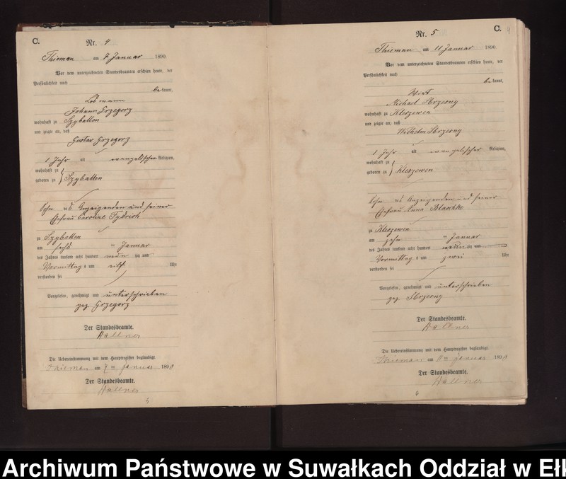 image.from.unit.number "Sterbe-Neben-Register des Preussischen Standes-Amtes Rydzewen Kreis Loetzen"