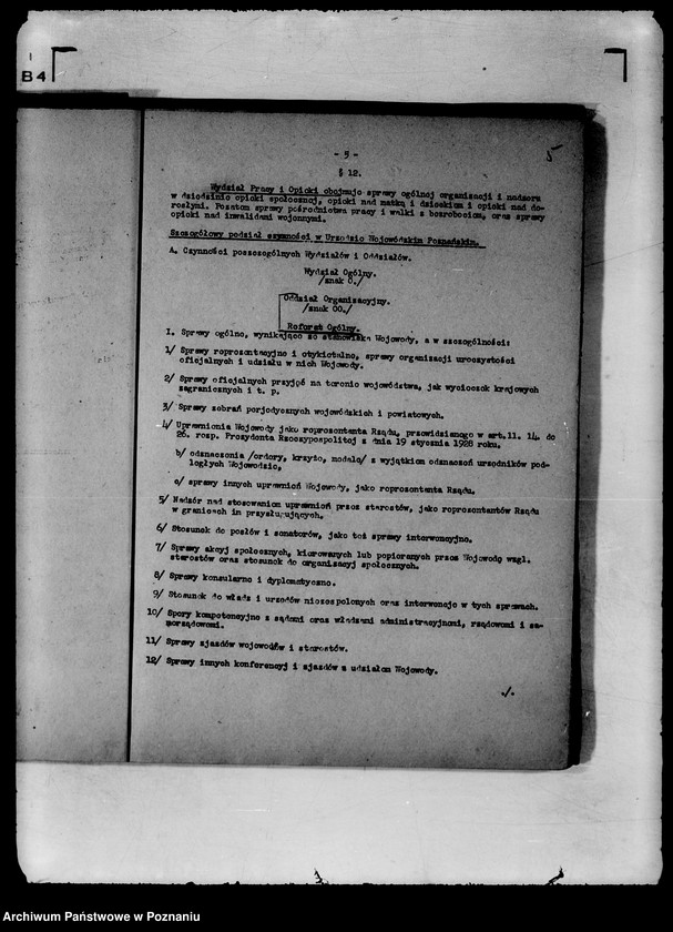 Obraz 8 z jednostki "Statut organizacyjny Urzędu Wojewódzkiego Poznańskiego"