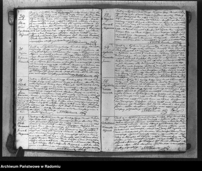 image.from.unit.number "Księga aktów cywilno religijnych urodzonych, zaślubionych i zmarłych kościoła parafialnego szydłowieckiego na rok 1846"