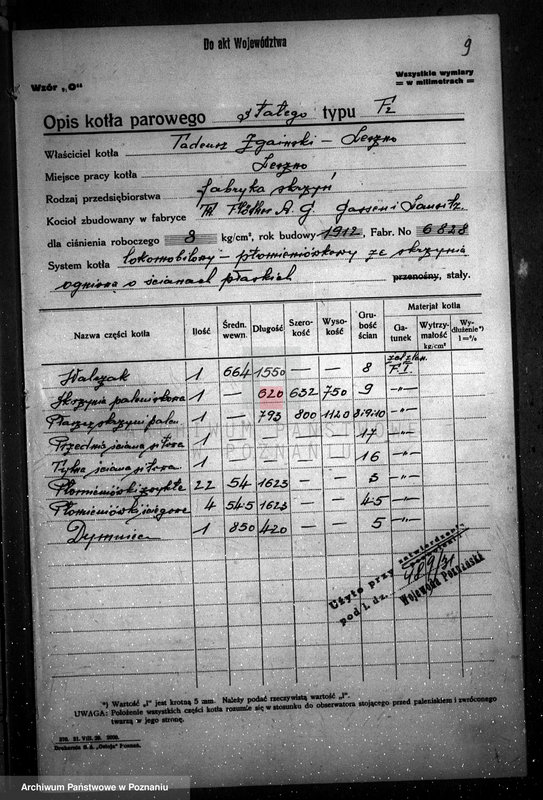 Obraz 16 z jednostki "Fabryka skrzyń F. Zgaiński w Lesznie nr woj. kotła 2324"