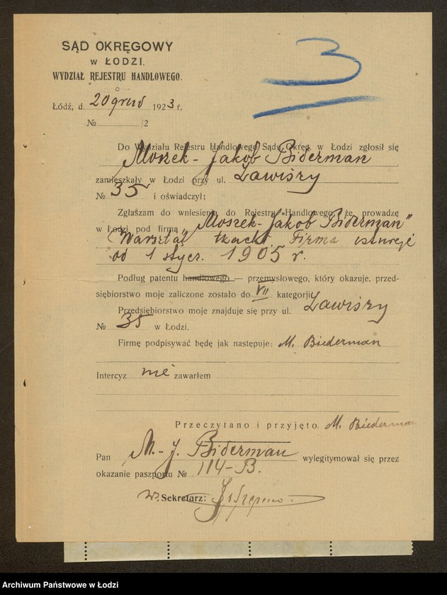 Obraz 5 z jednostki "Moszek Jakub Biederman – warsztat tkacki"