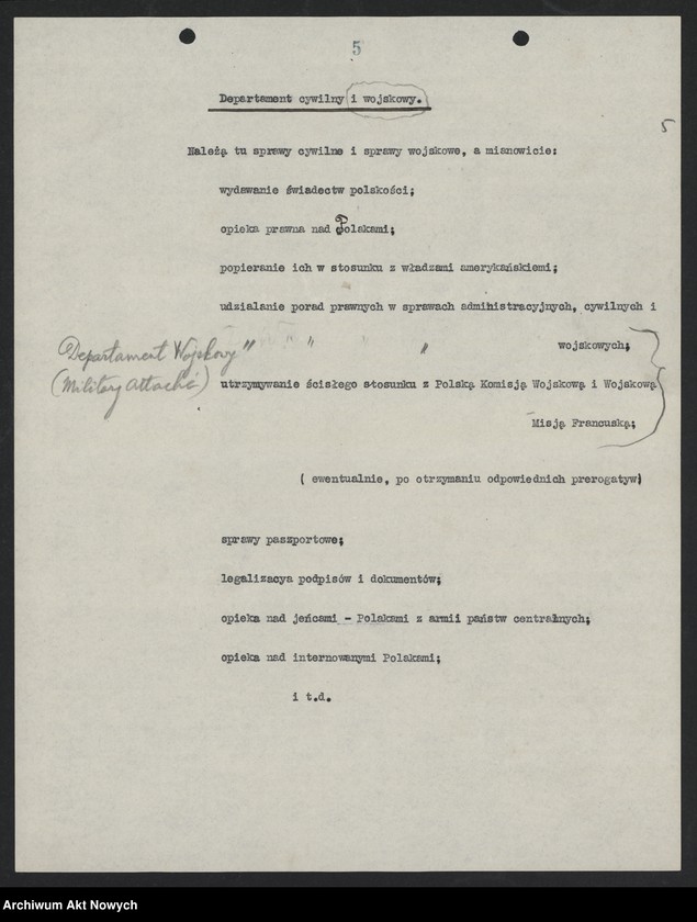 image.from.unit.number "Biuro Reprezentanta Komitetu Narodowego Polskiego w Paryżu na ST. Zjednoczone A.P Regulamin, korespondencja"