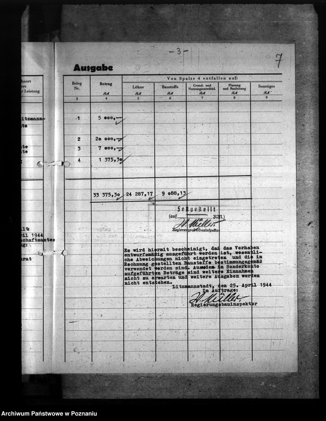 Obraz 11 z jednostki "Endabrechnung der Massnahme Warthedeichschliessung bei Wasserdamm (Dobrow), Kreis Warthbrücken"