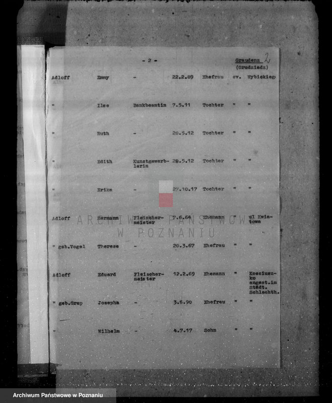 Obraz 6 z jednostki "Das Deutschtum in Polen - spisy Niemców w powiecie grudziądzkim"