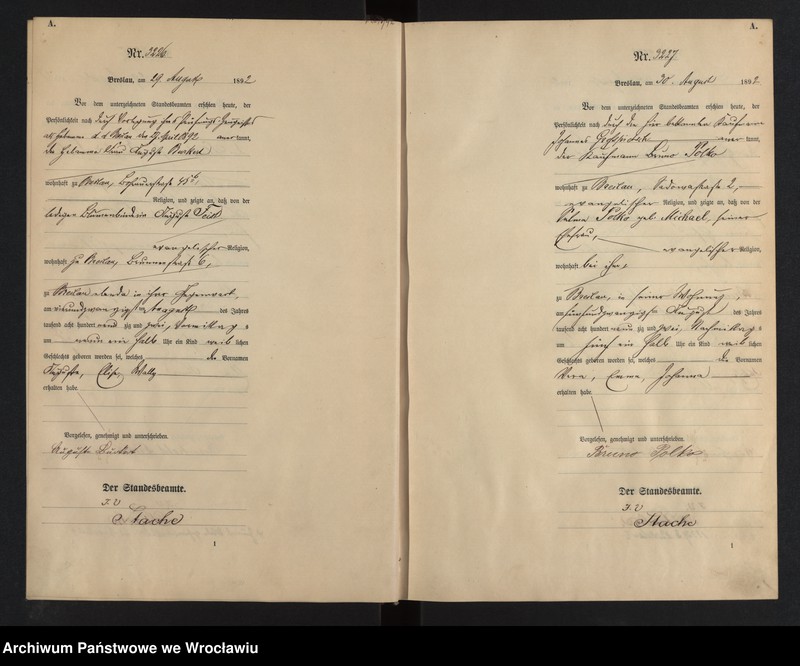 image.from.unit.number "Geburts-Haupt-Register Breslau II 1892 Band 9"