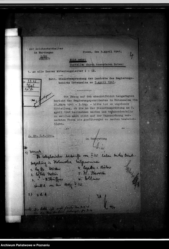 Obraz 8 z jednostki "Konferencje z landratami - korespondencja, porządki obrad"