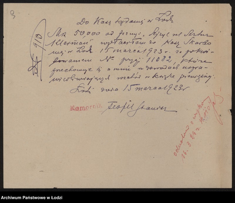 Obraz 11 z jednostki "Ajzyk Kleinman – sprzedaż węgla"