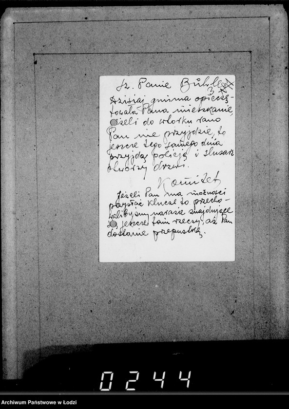 Obraz 7 z jednostki "161-195 [Wnioski ludności nieżydowskiej wysiedlonej z Getta o zwrot rzeczy pozostawionych w dawnym miejscu zamieszkania]"