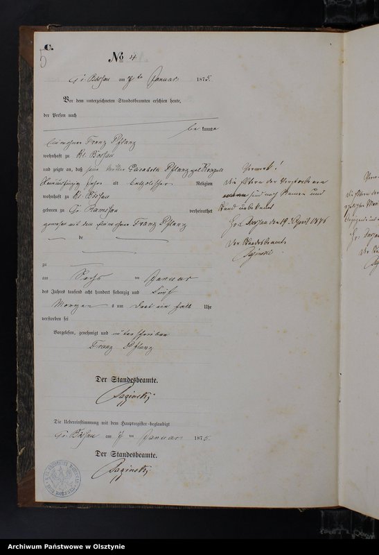 image.from.unit.number "Sterbe-Neben-Register Nr 1 - 71"