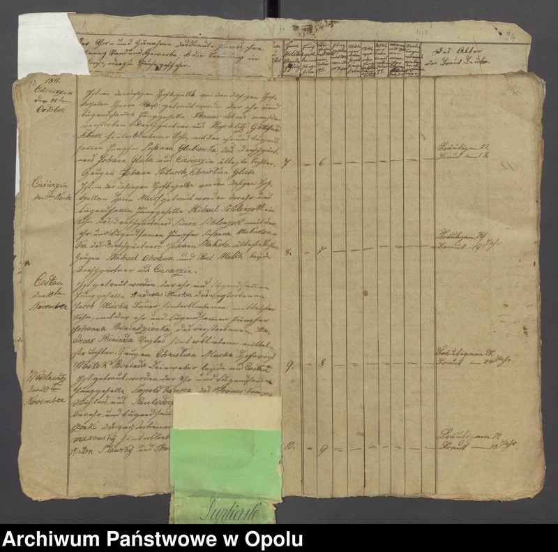 Obraz 10 z jednostki "[Parafia Rzymskokatolicka w Byczynie - księga ślubów z lat 1810-1840, 1842 oraz księga zgonów z lat 1819-1826, 1828-1842]"