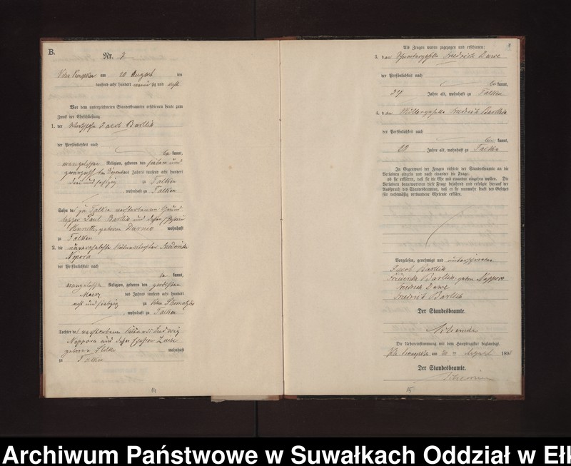 image.from.unit.number "Heiraths-Neben-Register des Preussischen Standes-Amtes Gross Konopken Kreis Loetzen"
