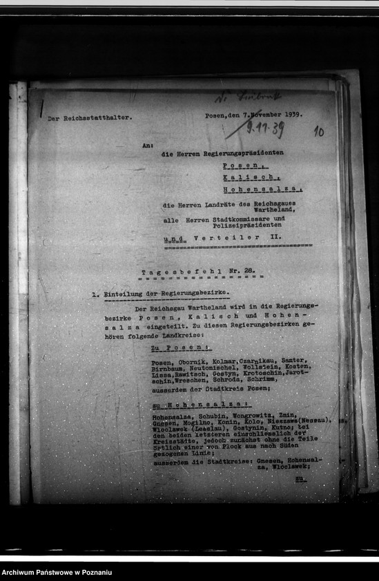 Obraz 14 z jednostki "Okólniki, rozporządzenia"