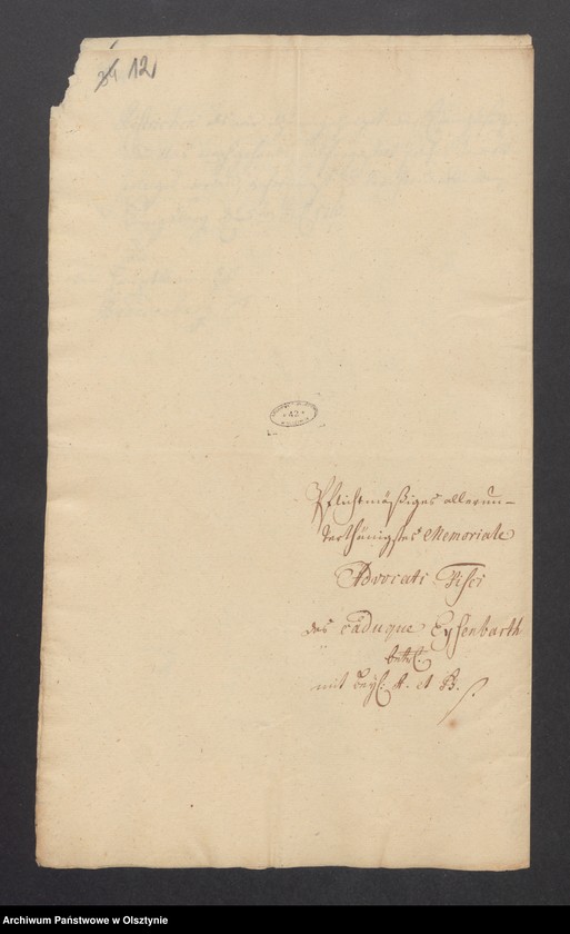 image.from.unit.number "Eisenbart [Eisenbarth], H. [Haupt] A. [Amt] Brandenburg [Pokarmin]. Acta die Qualität einiger Hufen und die Höhe des Pfandschillings"