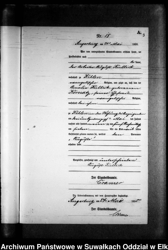 image.from.unit.number "Geburts-Neben-Register des Preussischen Standes-Amtes Kehlen Kreis Angerburg"