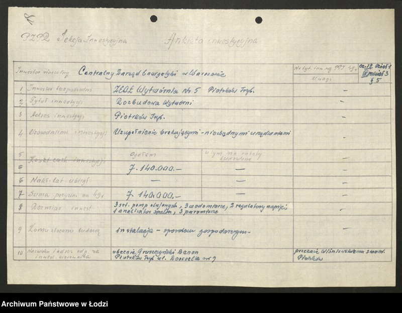 Obraz 20 z jednostki "Zjednoczenie Energetyczne Okręgu Łódzkiego; protokoły [konferencji], sprawozdania [z produkcji]"
