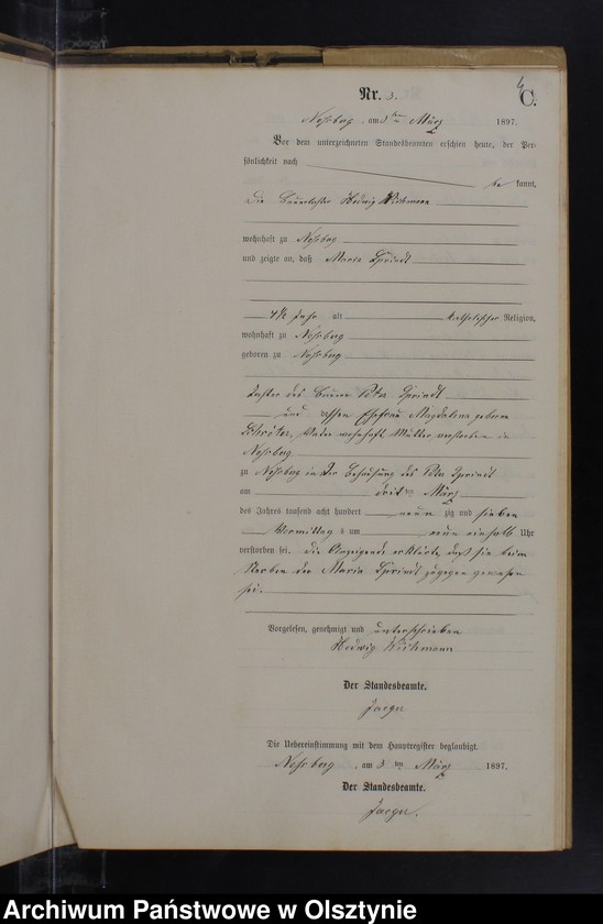 image.from.unit.number "Sterbe-Neben-Register Nr 1 - 22"