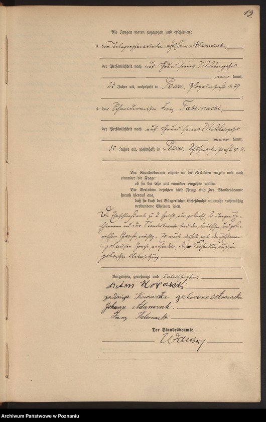 Obraz 16 z jednostki "Księga miejscowa małżeństw t. III"