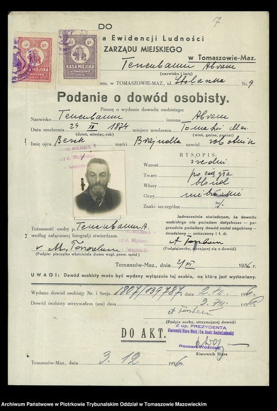 image.from.unit.number "Dowodów osobistych od nr 1801 do 2050. Tom X"