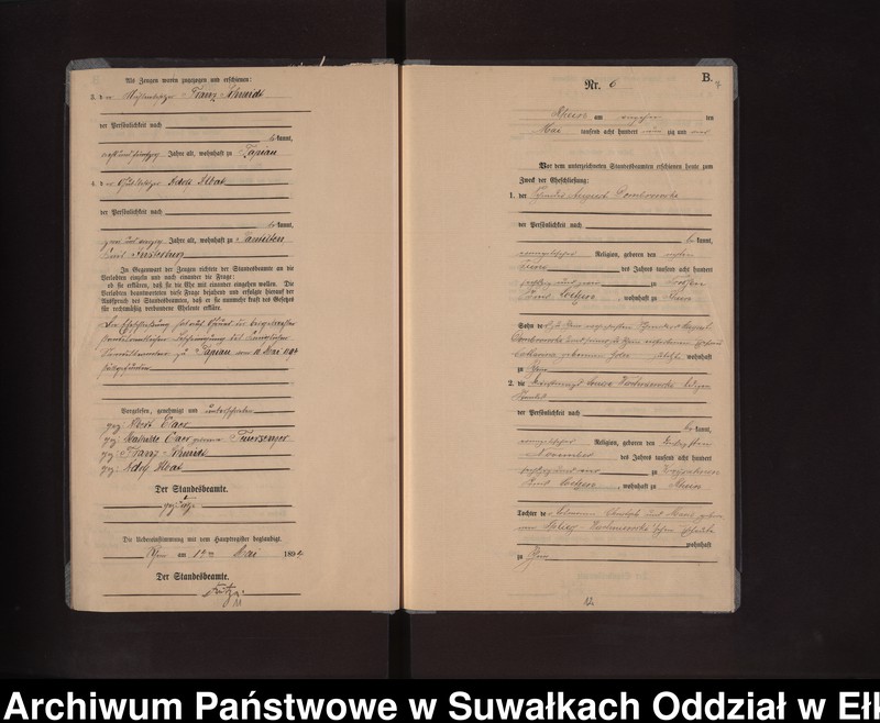 image.from.unit.number "Heiraths-Neben-Register des Preussischen Standes-Amtes Rhein Kreis Loetzen"