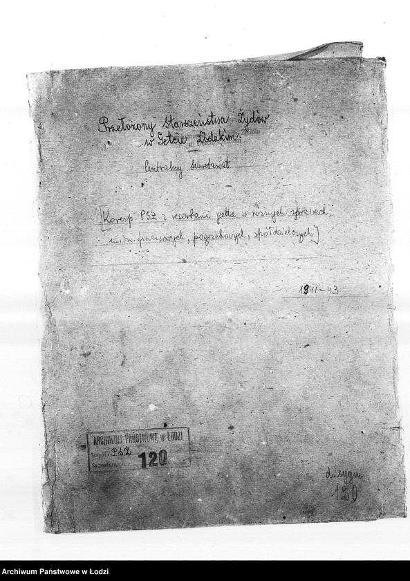 Obraz 3 z jednostki "[Korespondencja PSŻ z wydziałami i resortami getta w różnych sprawach]"