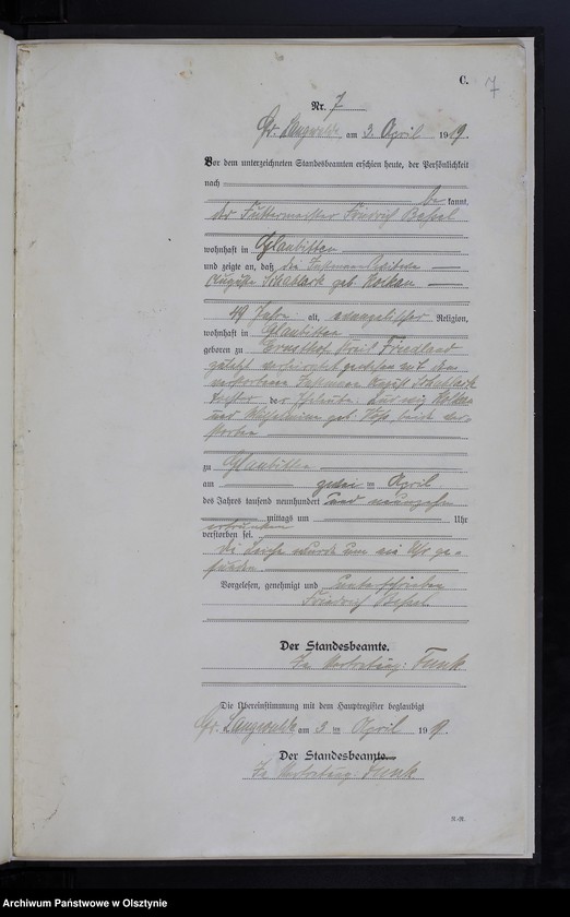 image.from.unit.number "Sterbe-Register Nr 1-10, 15-20"