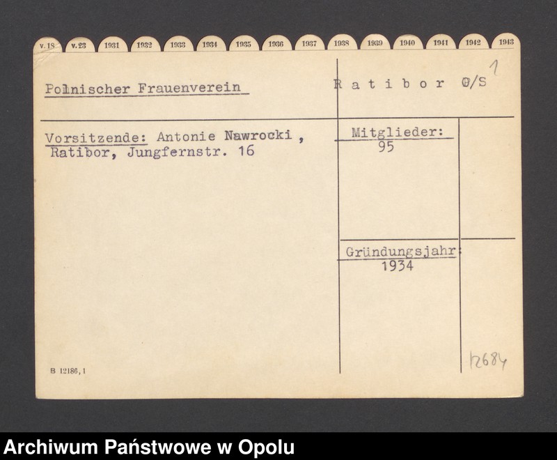 Obraz 3 z jednostki "Polnischer Frauenverein - Ratibor O/S"