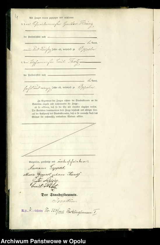 Obraz 7 z jednostki "Rejestr Małżeństw pierwopis 1891 [Opole] 1-142"