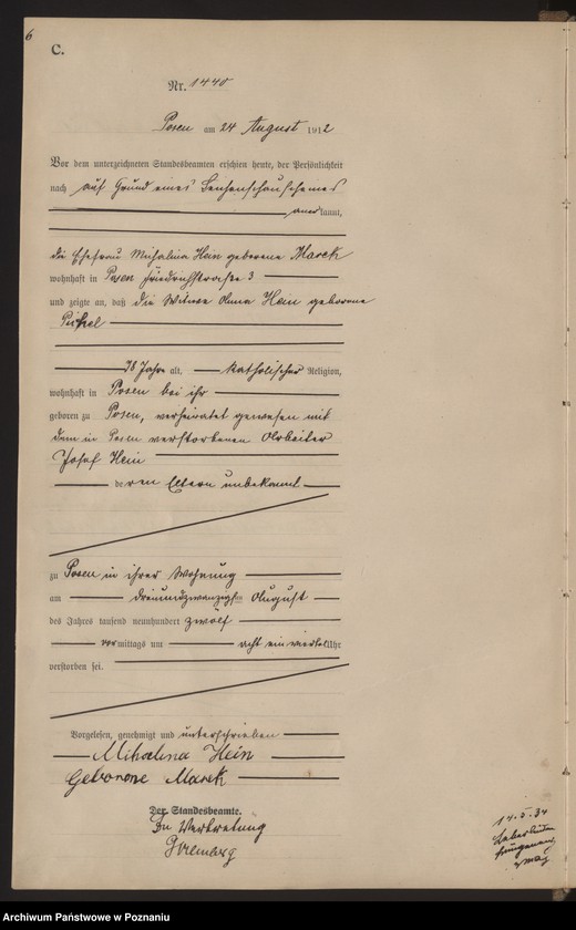 Obraz 8 z jednostki "Księga miejscowa zgonów tom IV [Rejestr główny zgonów]"