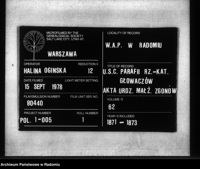 image.from.unit.number "Duplikat aktov o roždenii, brakosočetanii i smerti Glovačevkago prihoda v 1872 godu"