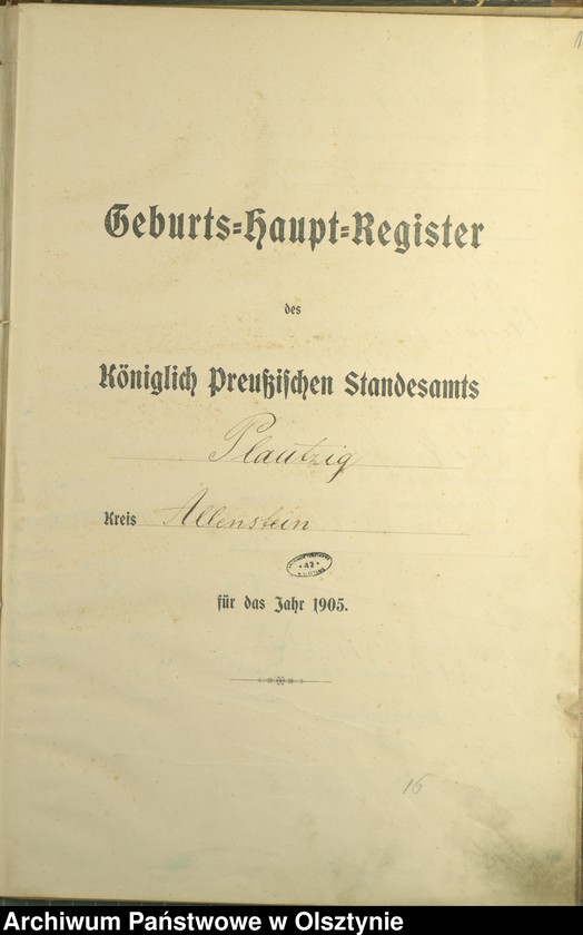 Obraz 3 z jednostki "Geburts-Haupt-Register Nr 1 - 41"