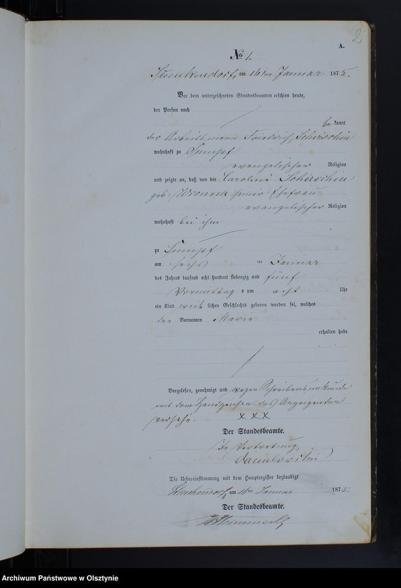 Obraz z jednostki "Geburts-Neben-Register Nr 1 -77"