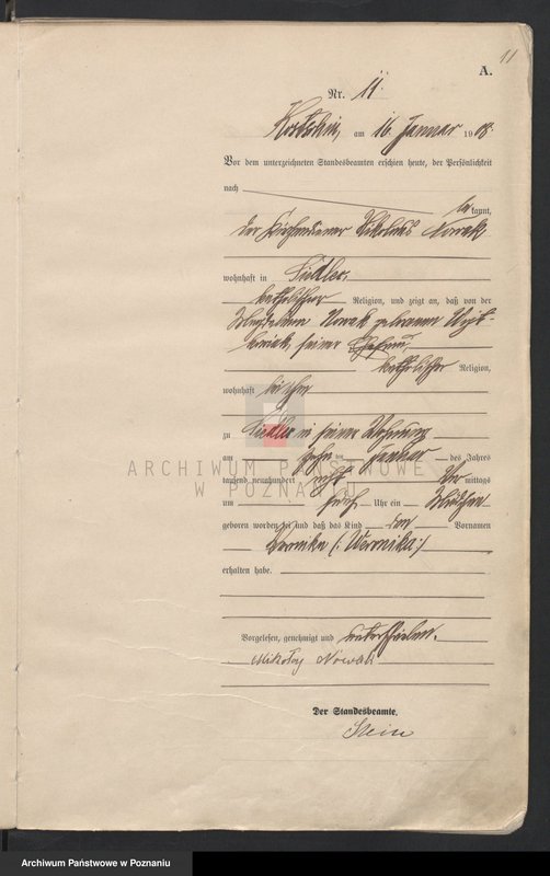 Obraz 14 z jednostki "Geburts-Haupt-Register"