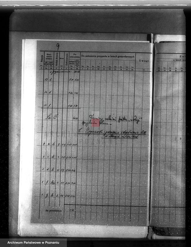 image.from.unit.number "Plan urządzenia gospodarstwa leśnego dla lasu majętności Biezdrowo powiat szamotulski"