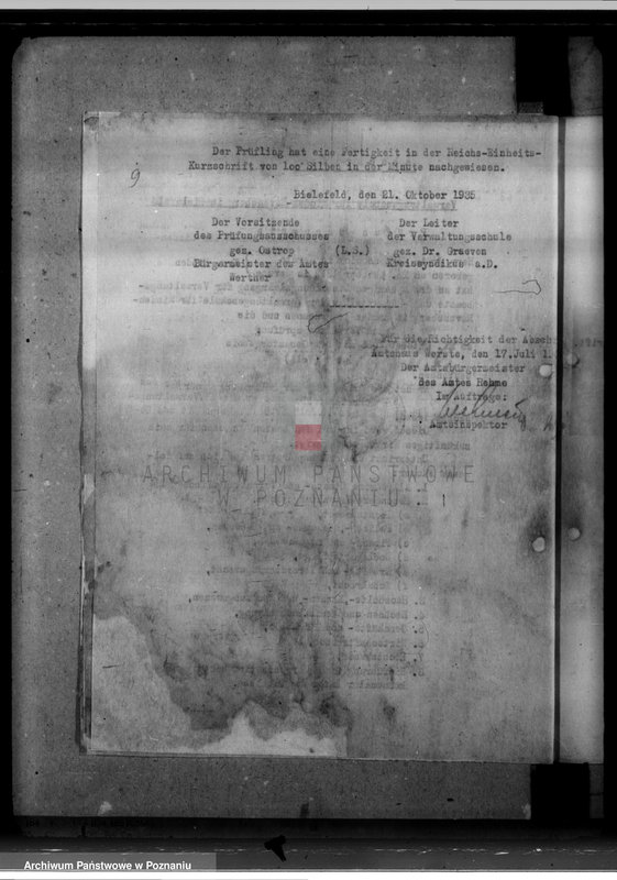 Obraz 13 z jednostki "Bewerbungen um Amtskommissarstellen"