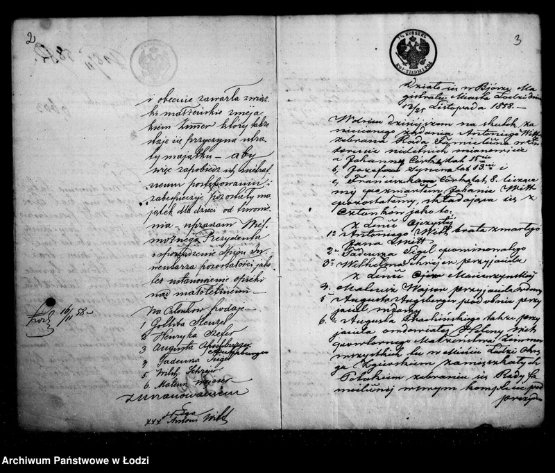 Obraz 6 z jednostki "Akta tyczące się ustanowienia opieki nad nieletnimi po zmarłym Józefie Witt mianowicie Johanną córką, Józefem synem i Franciszką córką"