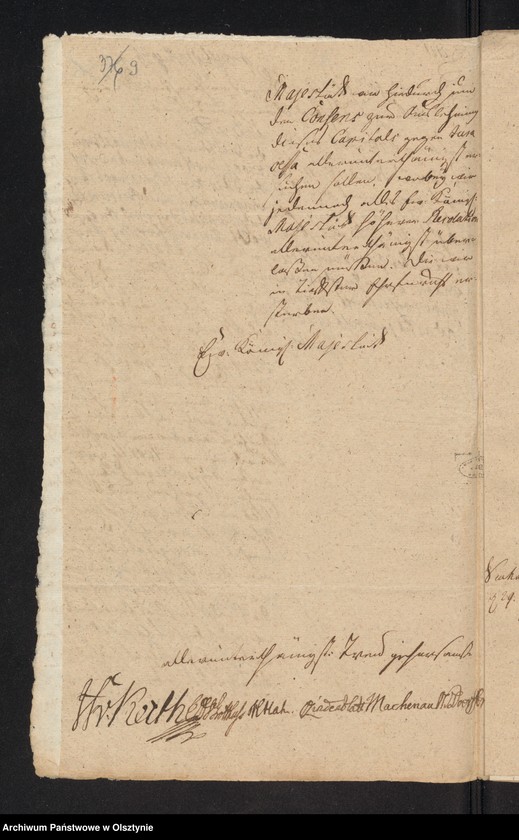 image.from.unit.number "In S. [Sachen] der Freytagschen Vormündern. Wegen eines nachgesuchten Capitals von 2700 f aus der Neuhausenschen Kirchen Caße"