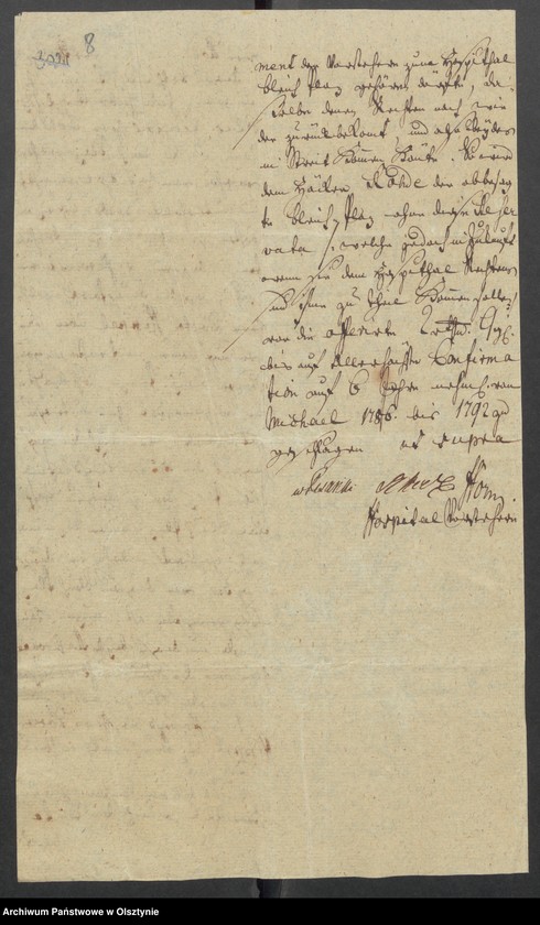 image.from.unit.number "Die Vermiethung des dem Rastenburschen Amts Hospital zugehörigen Bleickplatzes auch des Geköch=Gartens"