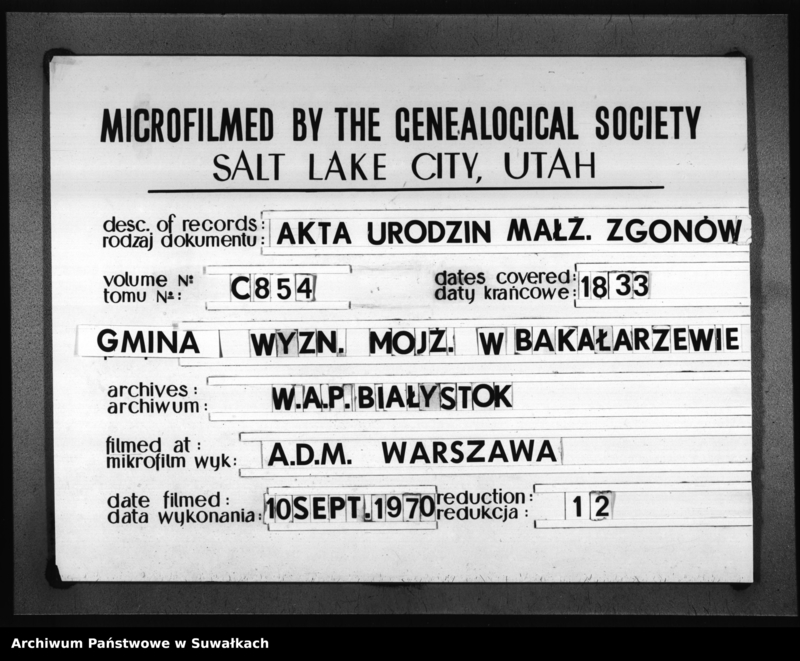 image.from.unit.number "Duplikat wyz. Mojżeszowego gm. Bakałarzewo 1833 r. urodzin, małżeństw i zgonów"