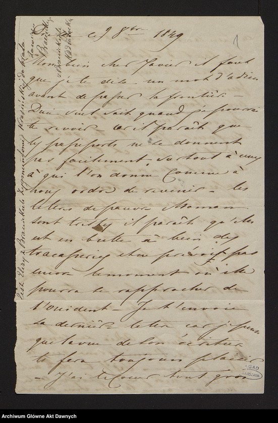 image.from.unit.number "List Elizy z Branickich Zygmuntowej Krasńskiej do brata Ksawerego Branickiego."