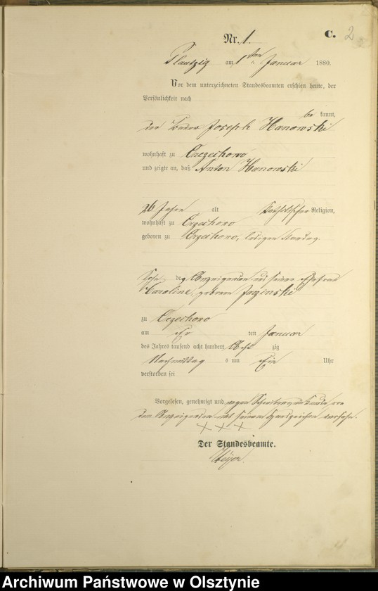 image.from.unit.number "Sterbe-Haupt-Register Nr 1 - 23"