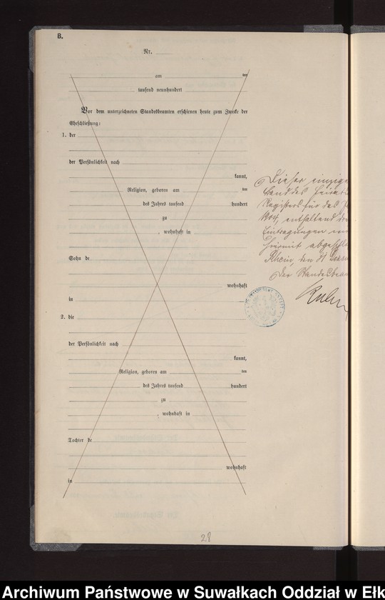 image.from.unit.number "Heirats-Neben-Register des Königlichen Preussischen Standes-Amtes Gneist Kreis Loetzen"