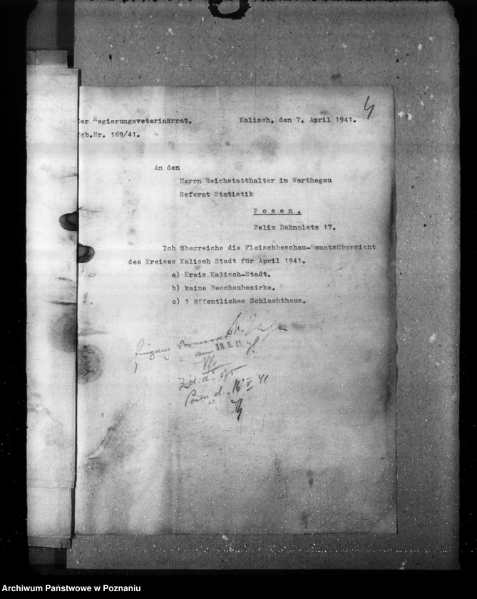 Obraz 8 z jednostki "Statistik über Fleischbeschau und Schlachtungen"