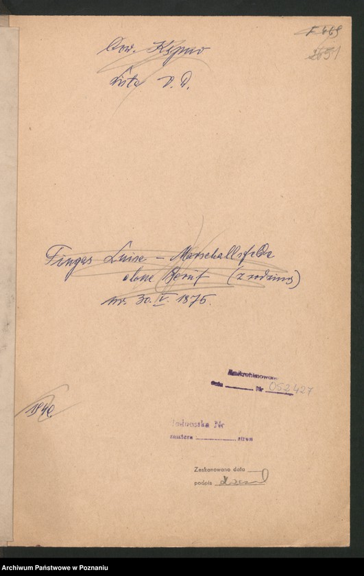 Obraz 6 z jednostki "A. betr. Haftentlassung des Gutsbesitzers Cyprian von Arnold"