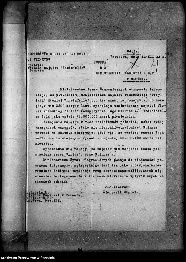 Obraz 8 z jednostki "Majątki prywatne [sprzedaż majątku "Przyjaźń" - Reinfelde na Pomorzu]"