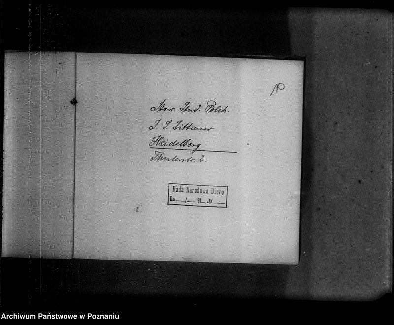 Obraz 14 z jednostki "Adresy Kółek Rolniczych w Prusach Zachodnich i w Prowincji Poznańskiej oraz adresy organizacji studenckich zagranicą."