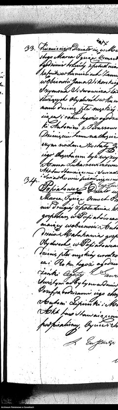 image.from.unit.number "Duplikat Aktów Urodzonych Umarłych i Zaślubionych Parafii Metelskiey z Roku 1834"